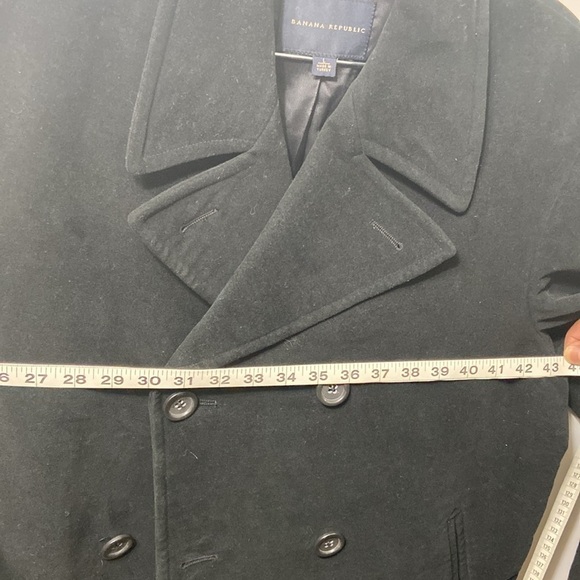 Banana Republic Double Breasted Men’s Peacoat (Black, Size L) - Picture 7 of 14